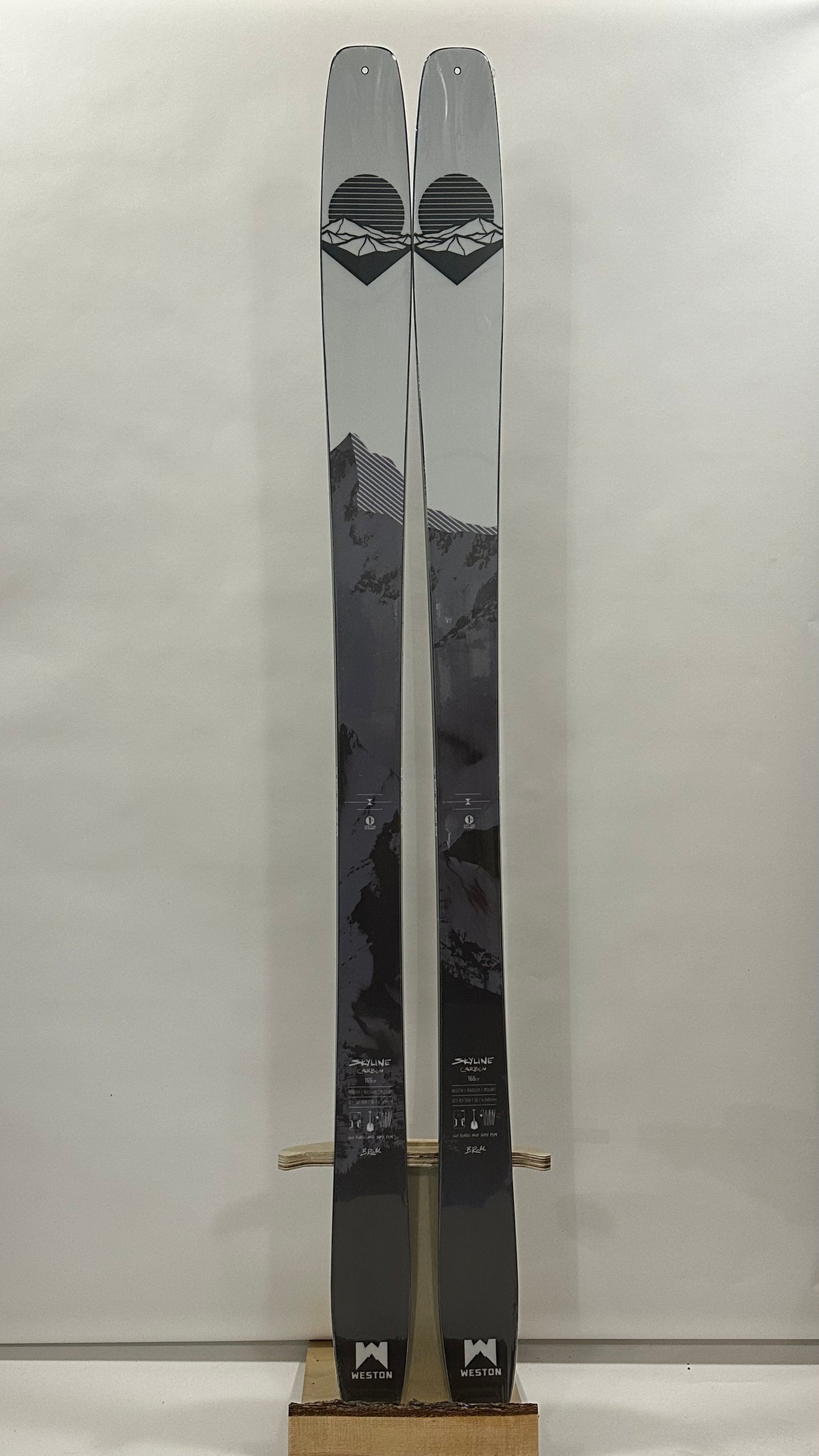 #324 - Alpenglow Carbon Skis - Unreleased Model 176 - New Condition