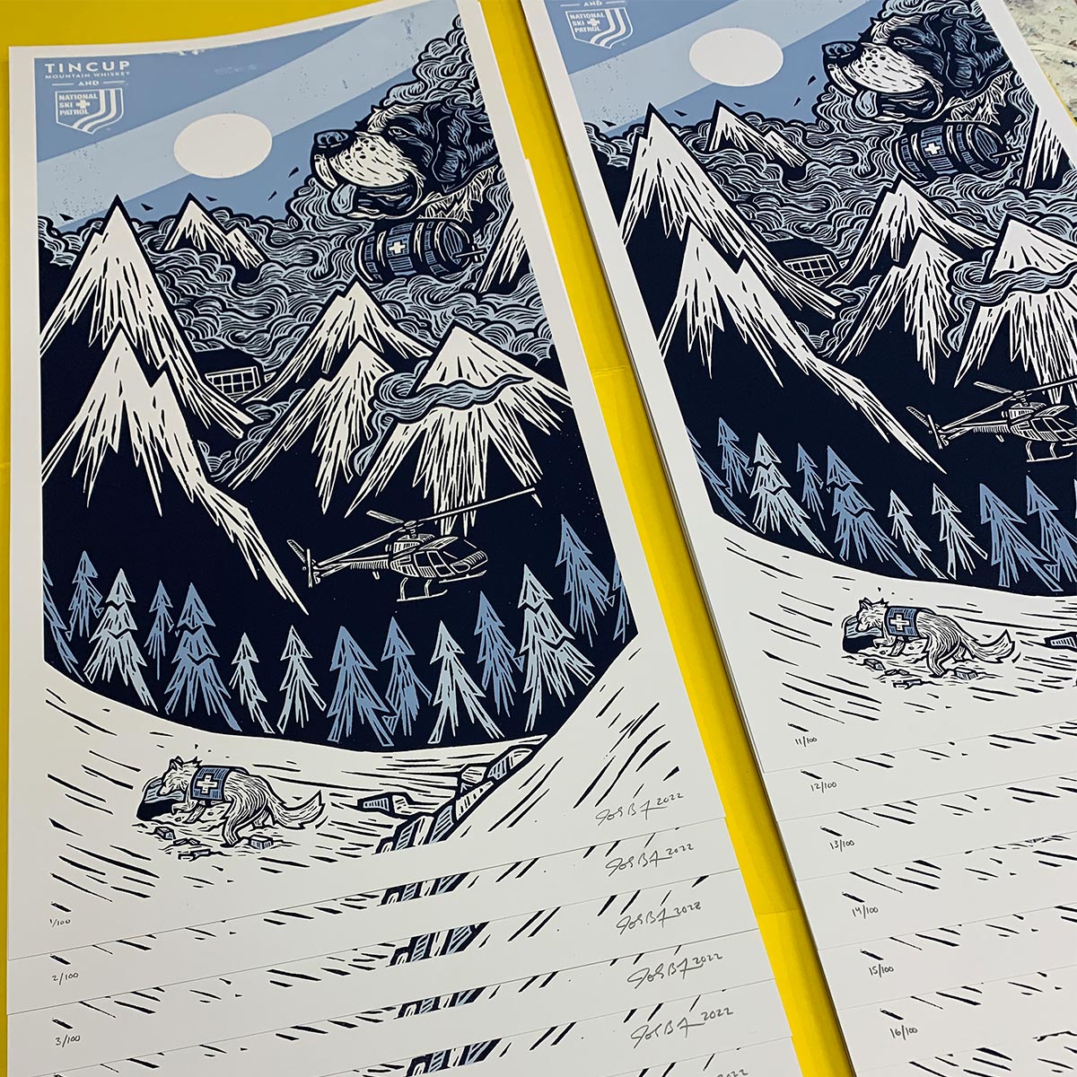 John Fellows x Barry the Avalanche Dog Art Print