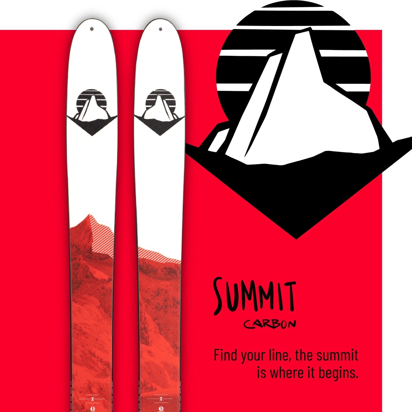 Summit Carbon Skis With Touring Bindings (Skins Included) Demo